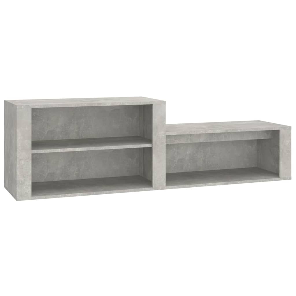 Schoenenkast 150x35x45 cm bewerkt hout betongrijs - AllerleiShop