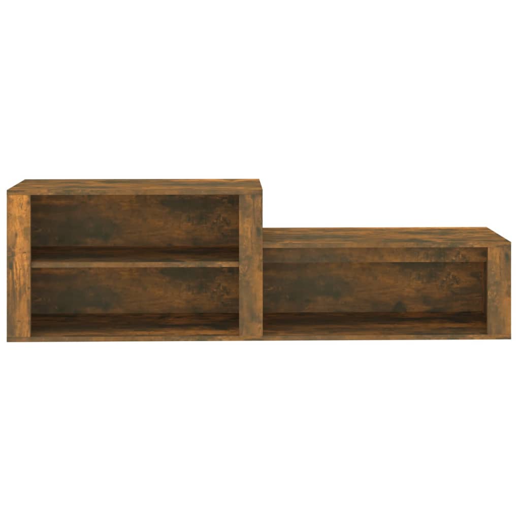 Schoenenkast 150x35x45 cm bewerkt hout gerookt eikenkleurig - AllerleiShop