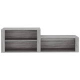 Schoenenkast 150x35x45 cm bewerkt hout grijs sonoma - AllerleiShop