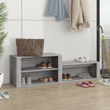 Schoenenkast 150x35x45 cm bewerkt hout grijs sonoma - AllerleiShop