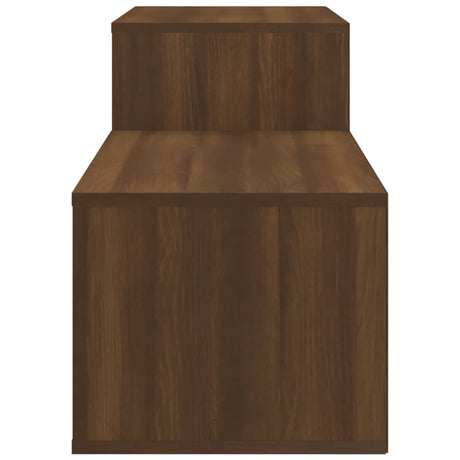 Schoenenkast 150x35x45 cm bewerkt hout bruin eikenkleur - AllerleiShop