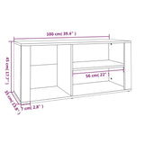 Schoenenkast 100x35x45 cm bewerkt hout wit - AllerleiShop