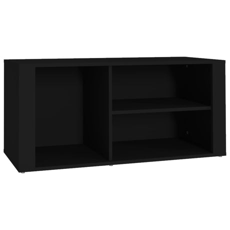 Schoenenkast 100x35x45 cm bewerkt hout zwart - AllerleiShop