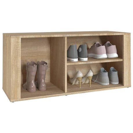 Schoenenkast 100x35x45 cm bewerkt hout sonoma eikenkleurig - AllerleiShop