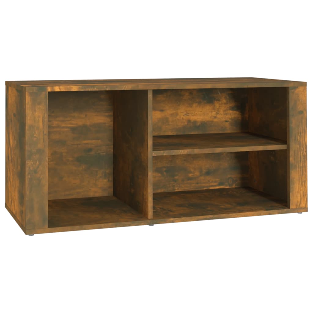 Schoenenkast 100x35x45 cm bewerkt hout gerookt eikenkleurig - AllerleiShop