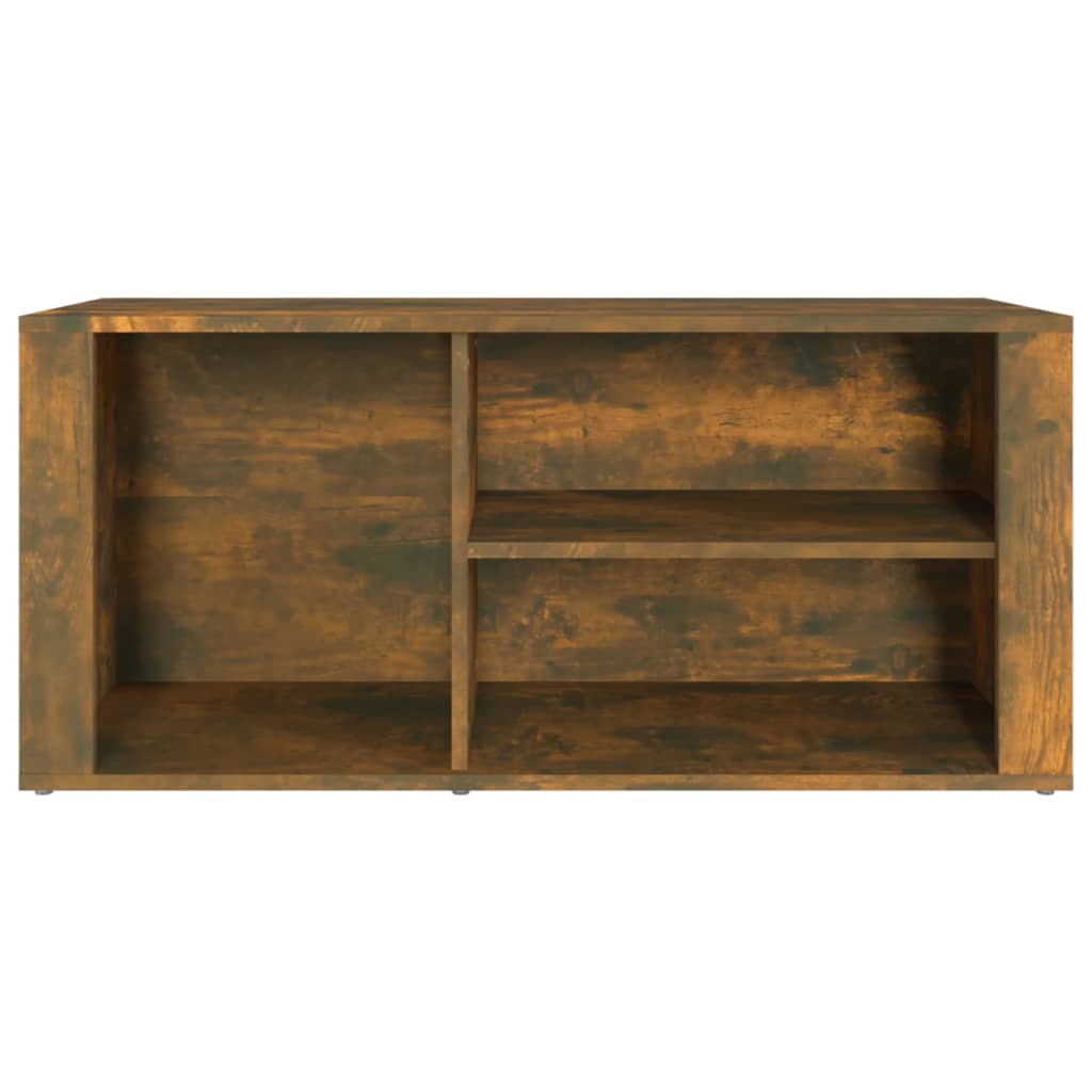 Schoenenkast 100x35x45 cm bewerkt hout gerookt eikenkleurig - AllerleiShop