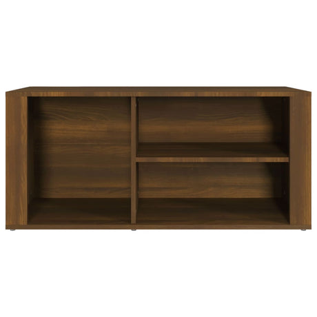 Schoenenkast 100x35x45 cm bewerkt hout bruin eikenkleur - AllerleiShop