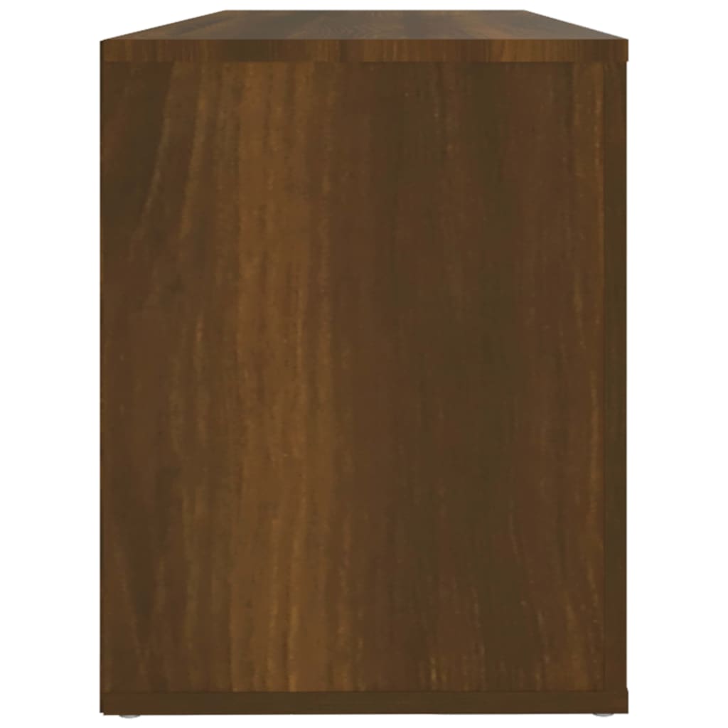 Schoenenkast 100x35x45 cm bewerkt hout bruin eikenkleur - AllerleiShop