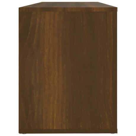 Schoenenkast 100x35x45 cm bewerkt hout bruin eikenkleur - AllerleiShop