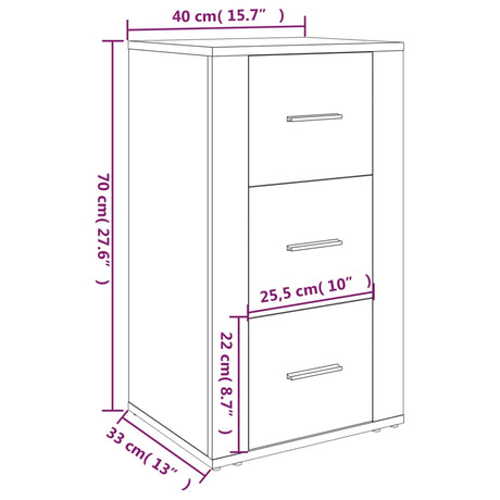 Dressoir 40x33x70 cm bewerkt hout wit - AllerleiShop