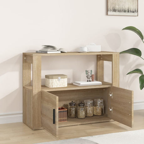 Dressoir 80x30x60 cm bewerkt hout sonoma eikenkleurig - AllerleiShop