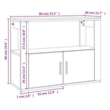 Dressoir 80x30x60 cm bewerkt hout sonoma eikenkleurig - AllerleiShop