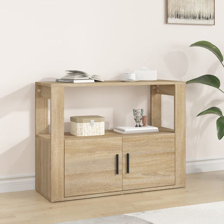 Dressoir 80x30x60 cm bewerkt hout sonoma eikenkleurig - AllerleiShop