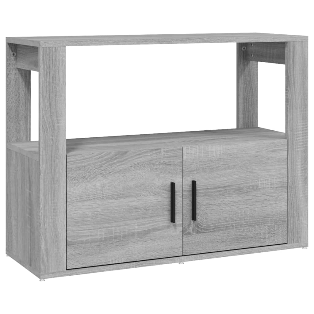 Dressoir 80x30x60 cm bewerkt hout grijs sonoma eikenkleurig - AllerleiShop