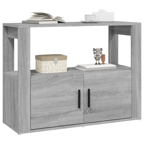 Dressoir 80x30x60 cm bewerkt hout grijs sonoma eikenkleurig - AllerleiShop