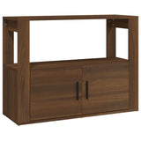 Dressoir 80x30x60 cm bewerkt hout bruin eikenkleur - AllerleiShop