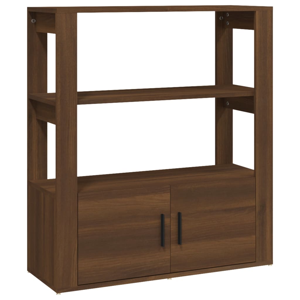 Dressoir 80x30x90 cm bewerkt hout bruin eikenkleur - AllerleiShop