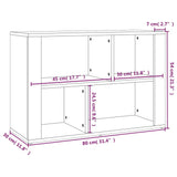 Dressoir 80x30x54 cm bewerkt hout grijs sonoma eikenkleurig - AllerleiShop