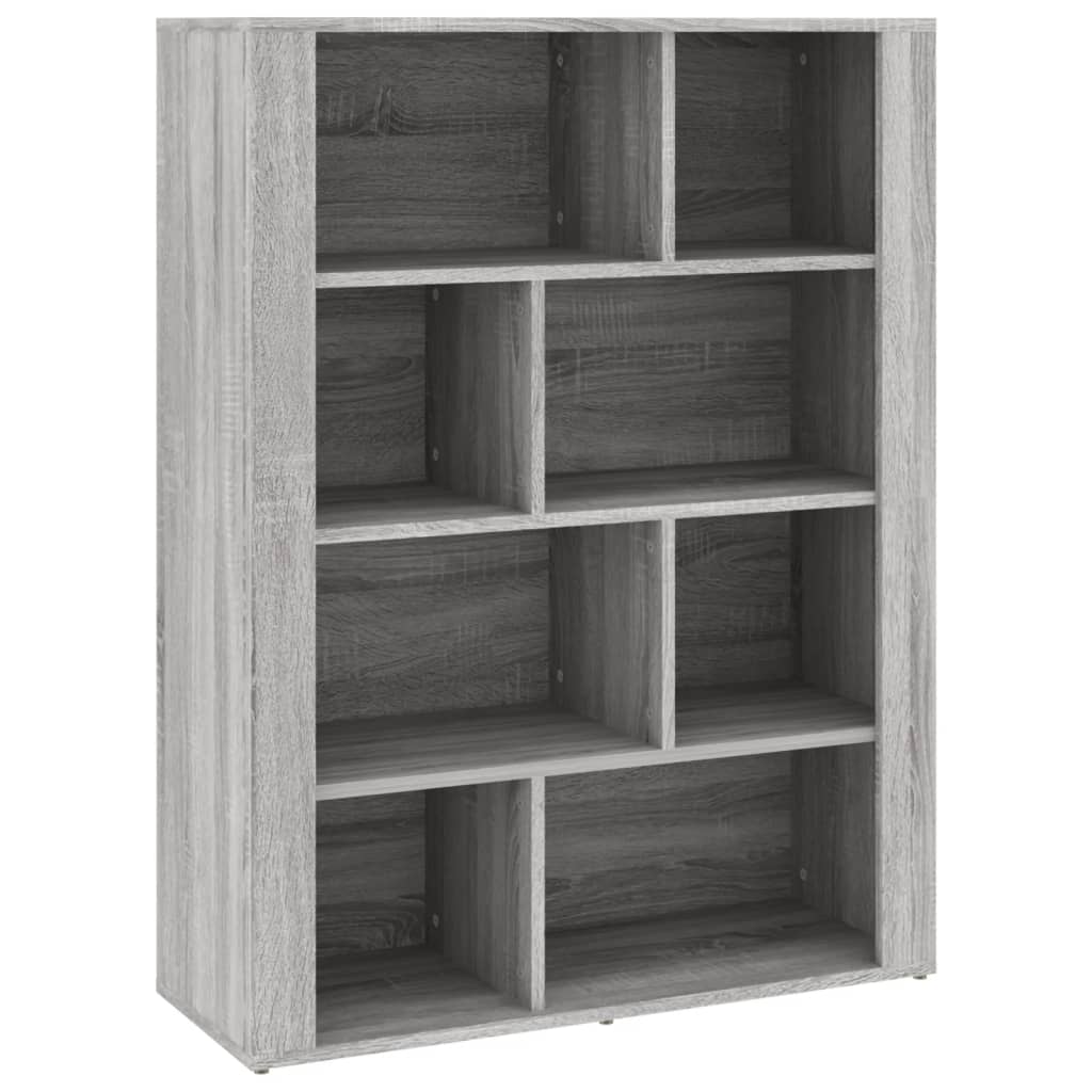 Dressoir 80x30x106 cm bewerkt hout grijs sonoma eikenkleurig - AllerleiShop