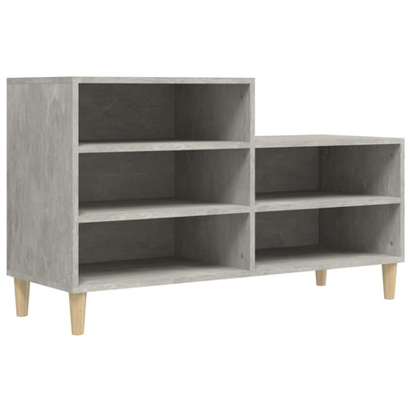 Schoenenkast 102x36x60 cm bewerkt hout betongrijs - AllerleiShop