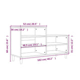 Schoenenkast 102x36x60 cm bewerkt hout betongrijs - AllerleiShop