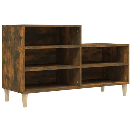 Schoenenkast 102x36x60 cm bewerkt hout gerookt eikenkleurig - AllerleiShop