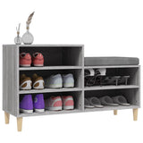 Schoenenkast 102x36x60 cm bewerkt hout sonoma grijs - AllerleiShop