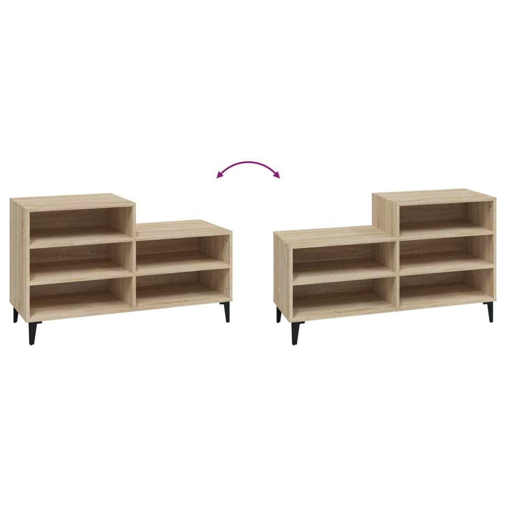 Schoenenkast 102x36x60 cm bewerkt hout sonoma eikenkleurig - AllerleiShop