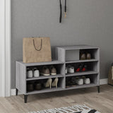 Schoenenkast 102x36x60 cm bewerkt hout sonoma grijs - AllerleiShop