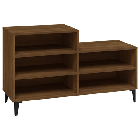 Schoenenkast 102x36x60 cm bewerkt hout bruin eikenkleur - AllerleiShop