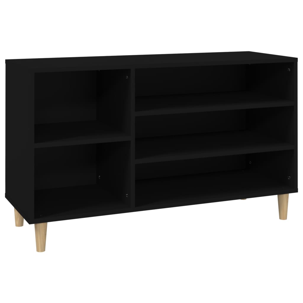 Schoenenkast 102x36x60 cm bewerkt hout zwart - AllerleiShop