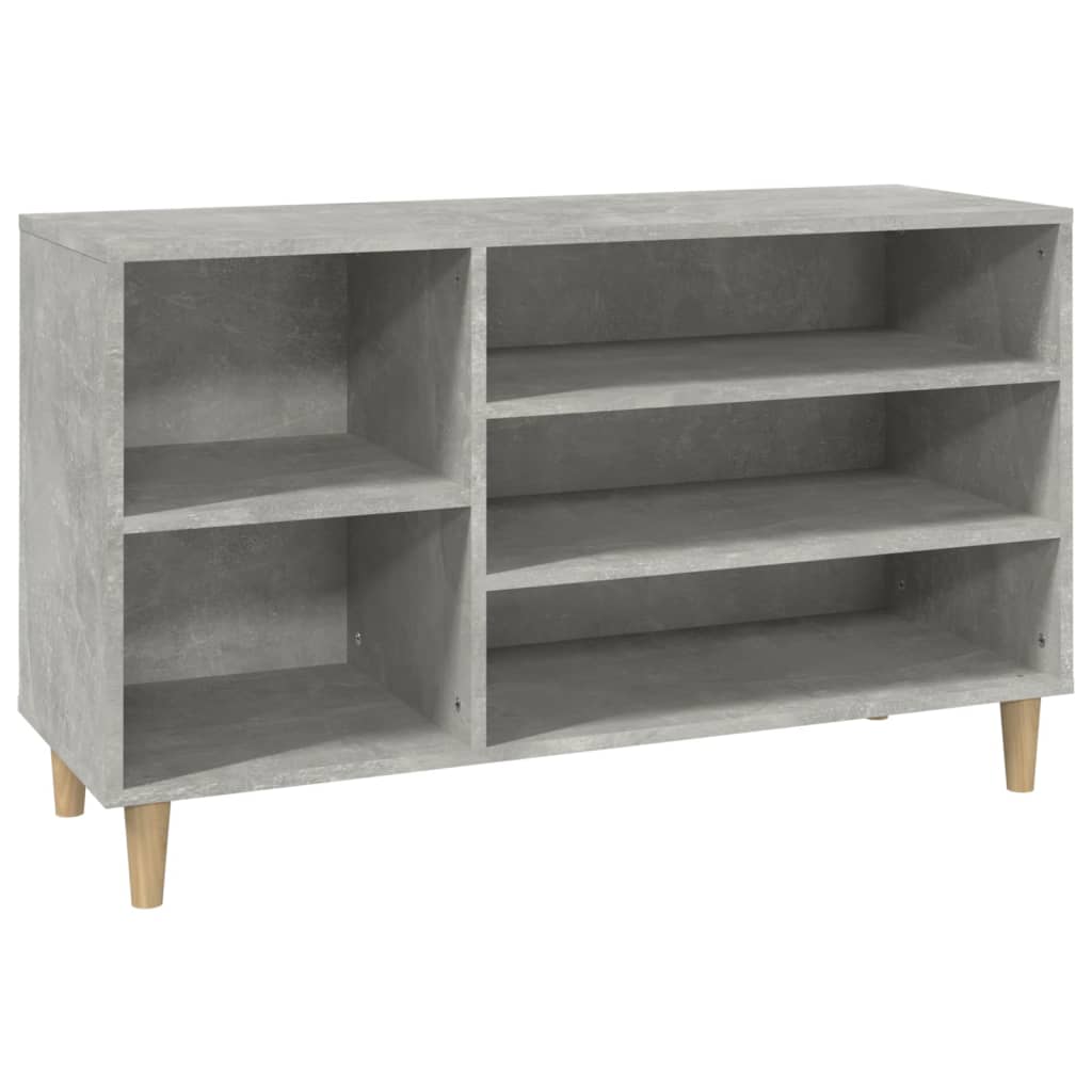 Schoenenkast 102x36x60 cm bewerkt hout betongrijs - AllerleiShop