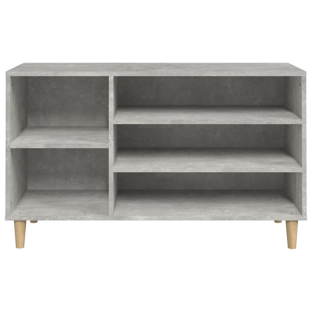 Schoenenkast 102x36x60 cm bewerkt hout betongrijs - AllerleiShop