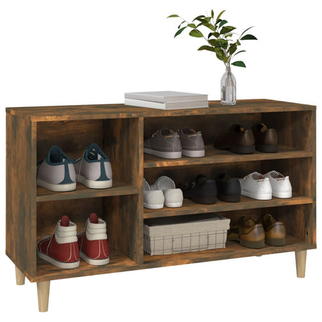 Schoenenkast 102x36x60 cm bewerkt hout gerookt eikenkleurig - AllerleiShop