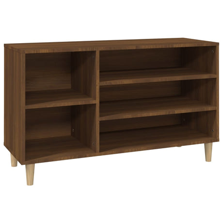 Schoenenkast 102x36x60 cm bewerkt hout bruin eikenkleur - AllerleiShop