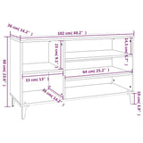 Schoenenkast 102x36x60 cm bewerkt hout wit - AllerleiShop