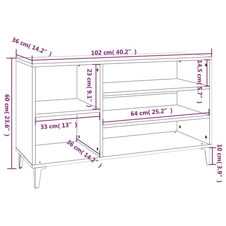 Schoenenkast 102x36x60 cm bewerkt hout wit - AllerleiShop