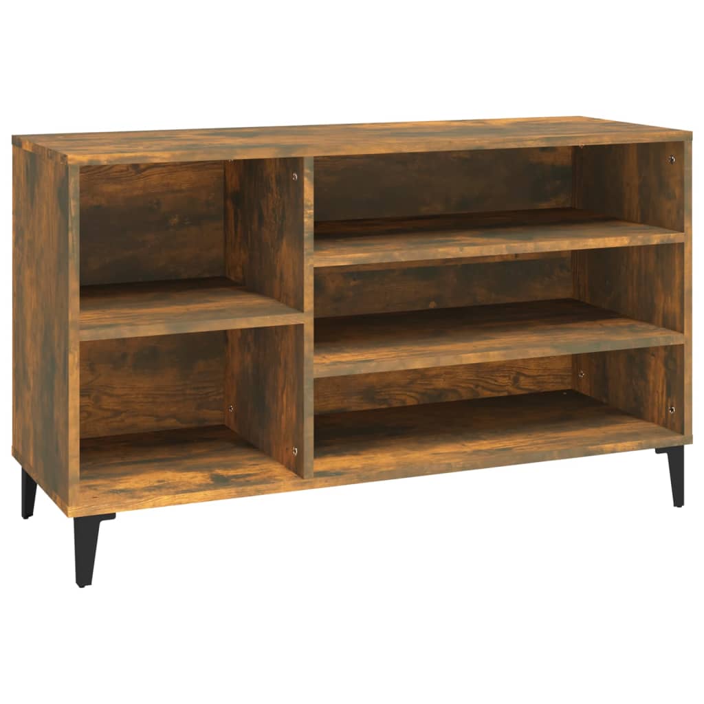 Schoenenkast 102x36x60 cm bewerkt hout gerookt eikenkleurig - AllerleiShop