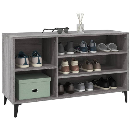 Schoenenkast 102x36x60 cm bewerkt hout sonoma grijs - AllerleiShop