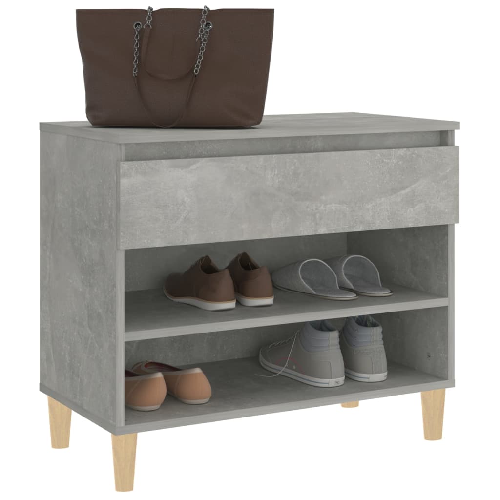 Schoenenkast 70x36x60 cm bewerkt hout betongrijs - AllerleiShop