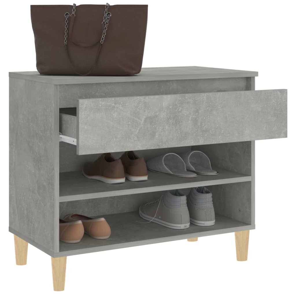 Schoenenkast 70x36x60 cm bewerkt hout betongrijs - AllerleiShop