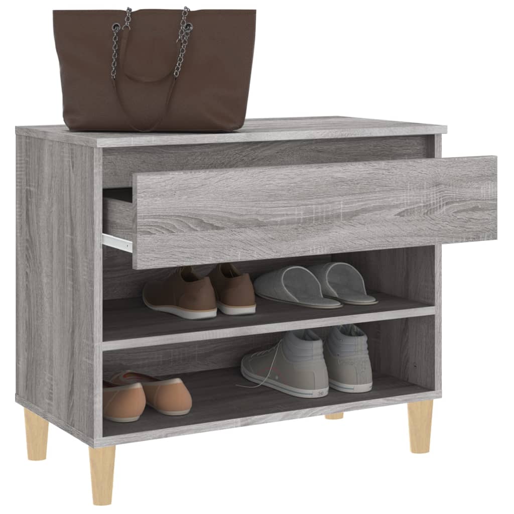 Schoenenkast 70x36x60 cm bewerkt hout sonoma grijs - AllerleiShop