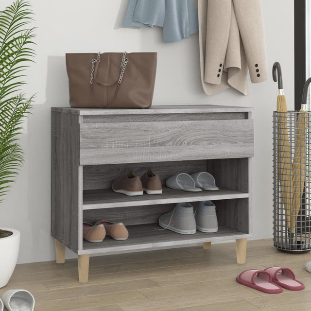 Schoenenkast 70x36x60 cm bewerkt hout sonoma grijs - AllerleiShop