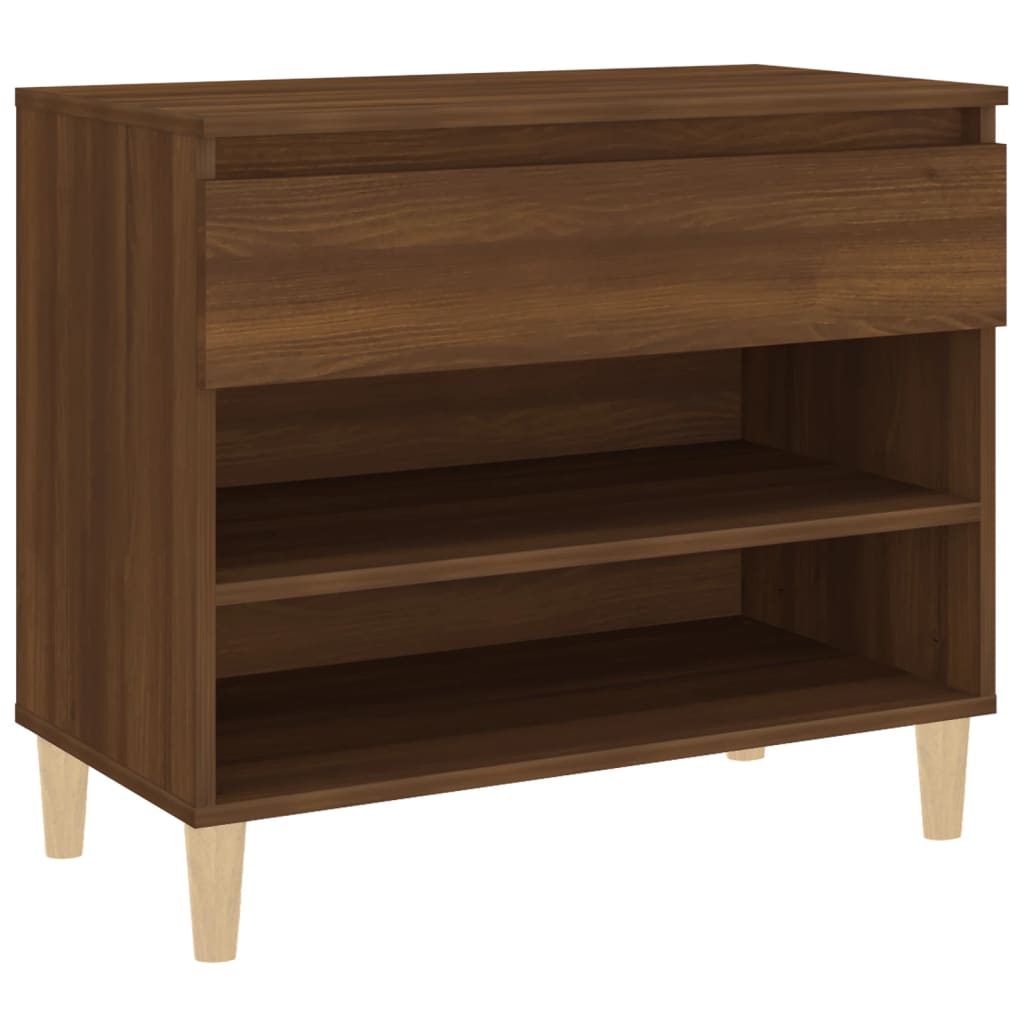 Schoenenkast 70x36x60 cm bewerkt hout bruin eikenkleur - AllerleiShop