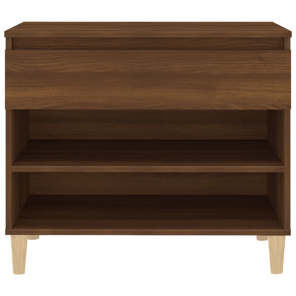 Schoenenkast 70x36x60 cm bewerkt hout bruin eikenkleur - AllerleiShop