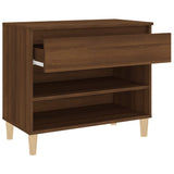 Schoenenkast 70x36x60 cm bewerkt hout bruin eikenkleur - AllerleiShop