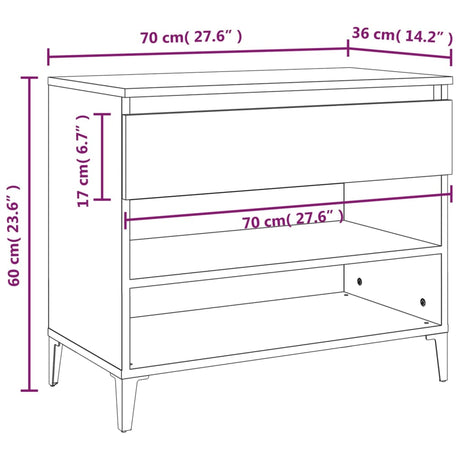 Schoenenkast 70x36x60 cm bewerkt hout wit - AllerleiShop