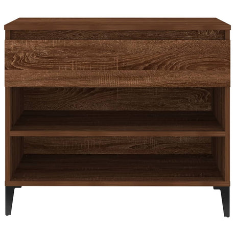 Schoenenkast 70x36x60 cm bewerkt hout bruin eikenkleur - AllerleiShop