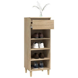 Schoenenkast 40x36x105 cm bewerkt hout sonoma eikenkleurig - AllerleiShop