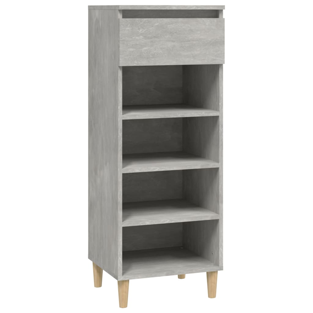 Schoenenkast 40x36x105 cm bewerkt hout betongrijs - AllerleiShop